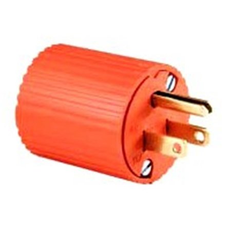 EATON WIRING DEVICES Cooper Wiring 6867-BOX 15 Amp 125 Volt Orange 3 Wire Plug 6905046